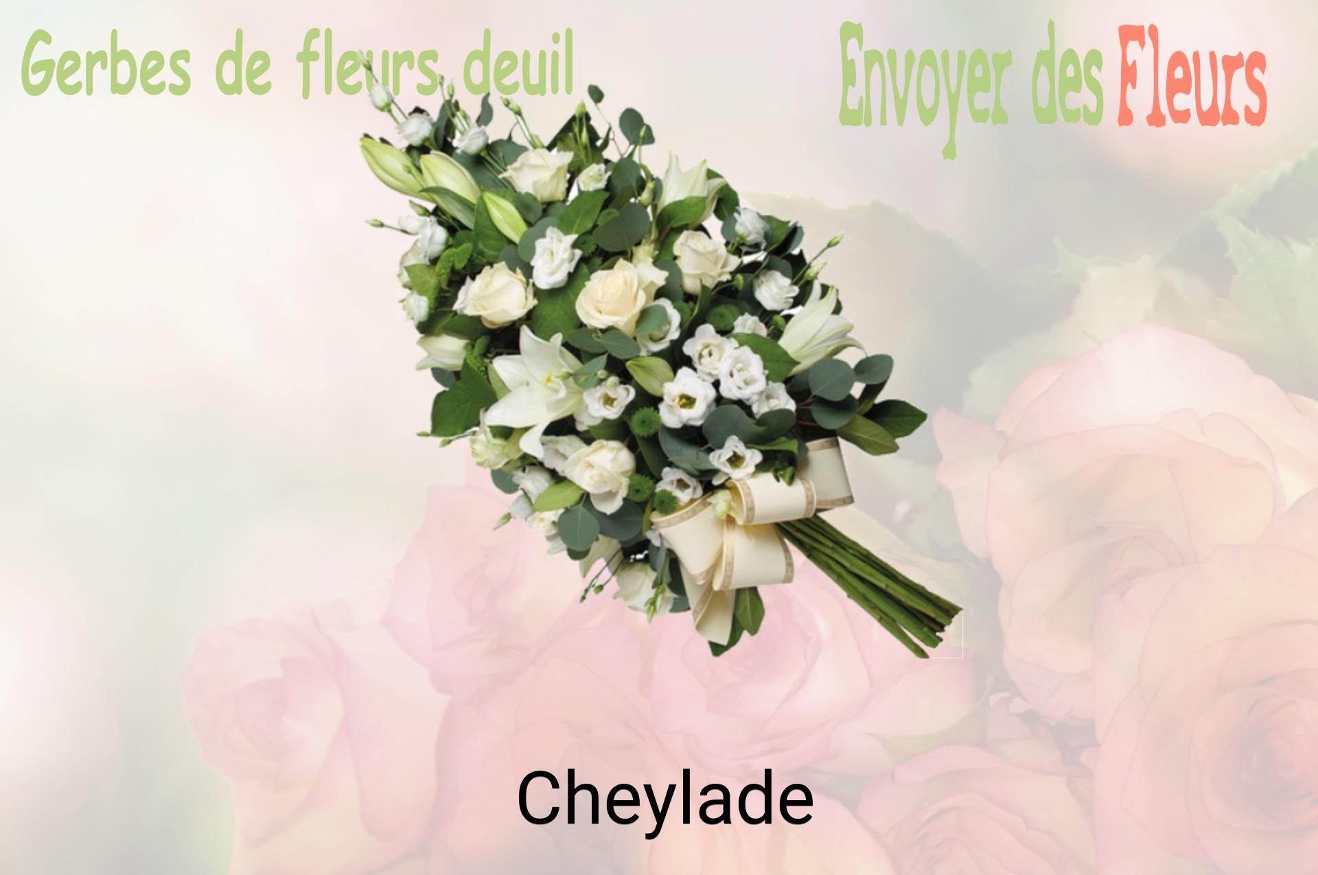 Gerbe de fleurs de deuil livrée à Cheylade